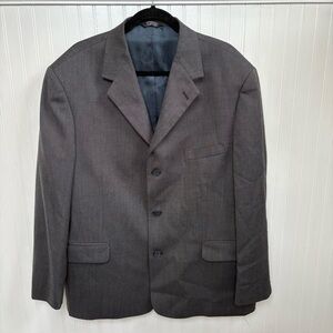 Balmain Paris Gray 3-Button Blazer Suit Jacket Sport Coat Men’s Size 46R